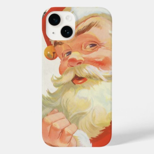 Jolly Santa Claus with a Secret Vintage Christmas Case_Mate iPhone 14 Case