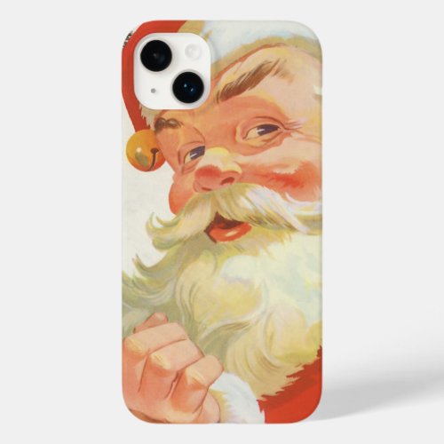 Jolly Santa Claus with a Secret Vintage Christmas Case_Mate iPhone 14 Plus Case