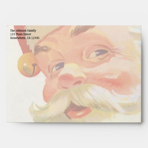 Jolly Santa Claus with a Secret Vintage Christmas Envelope