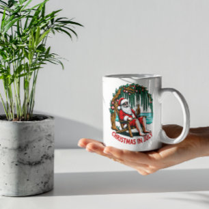 Jolly Santa Enjoying A Beer Coffee Mug