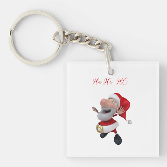 Jolly Santa Ho Ho  Keychain (Front)