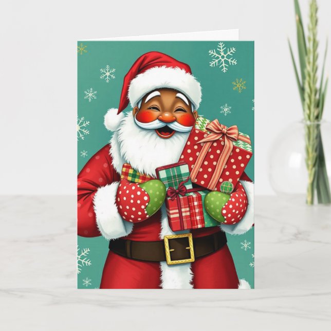 Jolly Santa Holiday Card (Front)