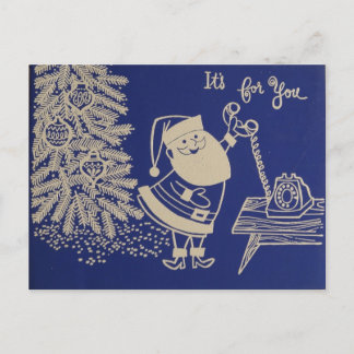 Jolly Santa Holiday Postcard