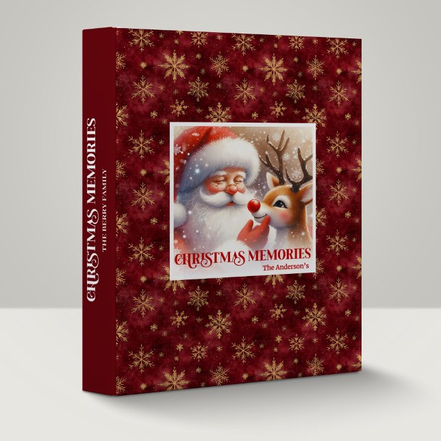 Jolly Santa Rudolph Xmas Album Festive Keepsakes 3 Ring Binder (Jolly Santa Rudolph Xmas Album Festive Keepsakes)
