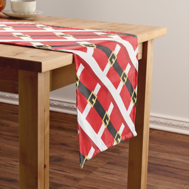 Jolly Santa Suit and Belt Short Table Runner (In Situ)