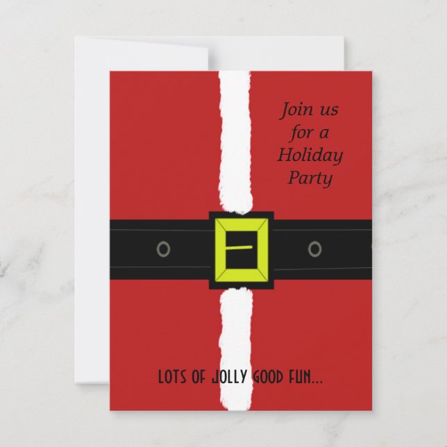 Jolly Santa Suit Party Invitation (Front)