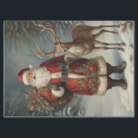 Jolly Santa's Christmas Cheer: Festive Decoupage  Tissue Paper<br><div class="desc">Bring the magic of Christmas to your crafting projects with our "Jolly Santa's Christmas Cheer" decoupage tissue paper. Featuring a whimsical scene of Santa Claus in his traditional red suit, surrounded by twinkling stars, cheerful snowflakes, and festive gifts, this tissue paper captures the spirit of the holiday season. Perfect for...</div>