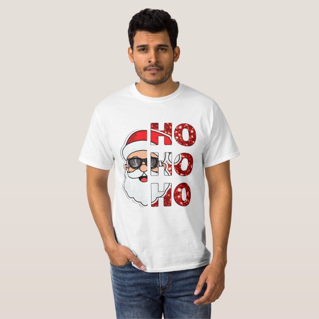 Jolly Smiles: Santa's Ho Ho Ho Magic! T-Shirt (Front Full)