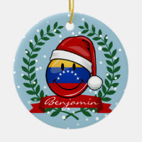 Jolly Smiling Venezuelan Flag Christmas