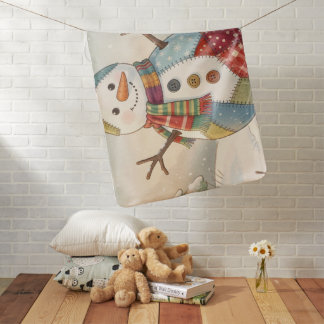 Jolly Snowman Baby Blanket