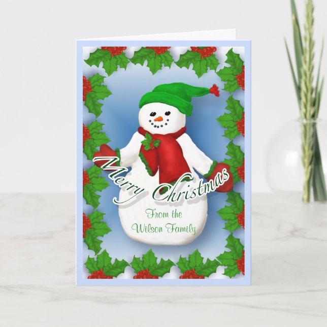 Jolly Snowman Christmas Card (Front)