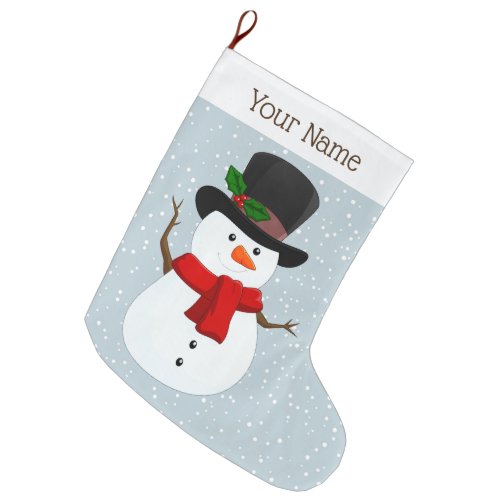 Jolly Snowman Design Christmas Stocking