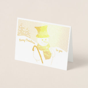 Jolly Snowman Foil Card