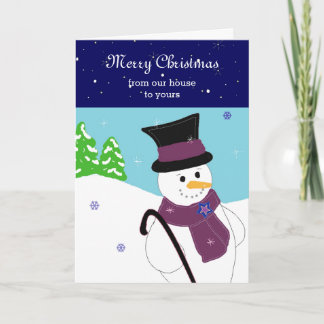 Jolly Snowman Holiday Card