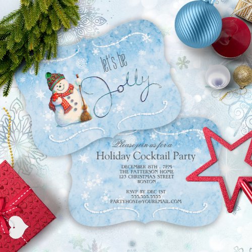 Jolly Snowman Holiday Party ID841 Invitation