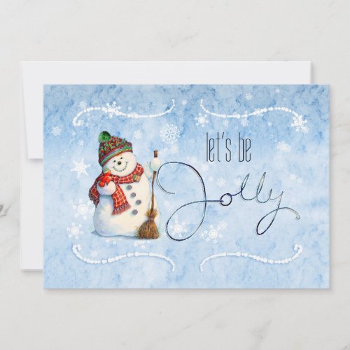 Jolly Snowman Holiday Party ID841 Invitation