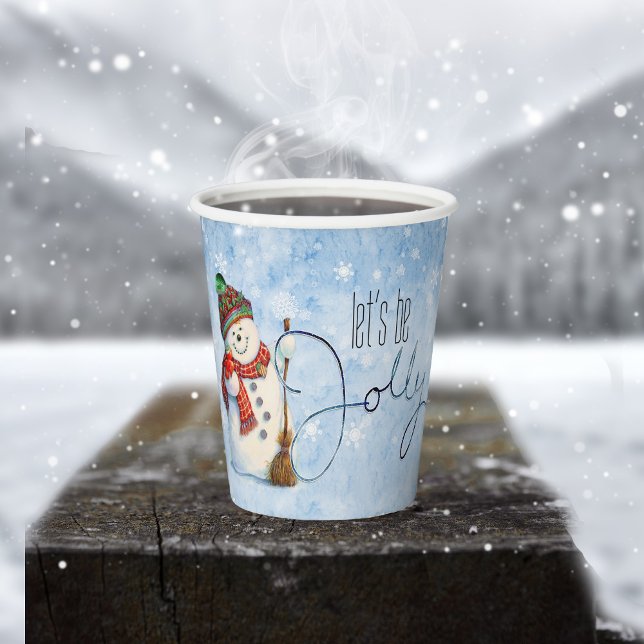 Jolly Snowman ID841 Paper Cups (Creator Uploaded)