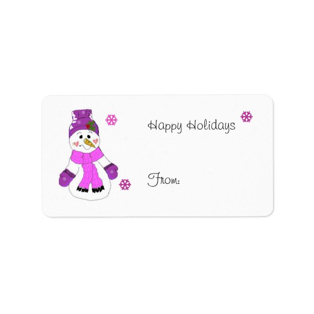 Jolly Snowman in Purple Label (Front)