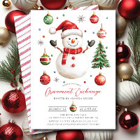 Jolly Snowman Ornament Exchange Party