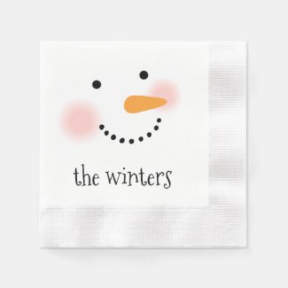 Jolly Snowman | Personalized Holiday Napkins