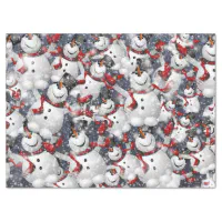 Cute Snowmen Tissue Paper, Zazzle