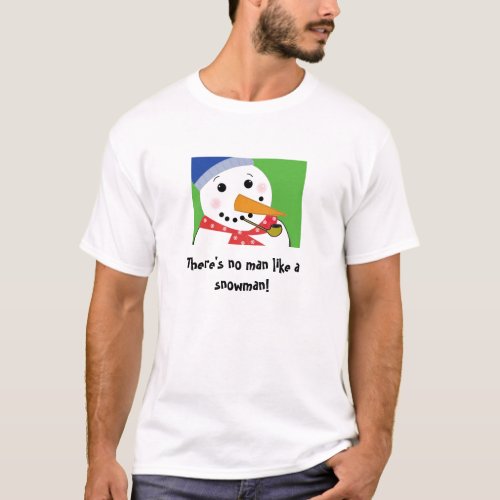 Jolly Snowman with a Corncob Pipe T_Shirt