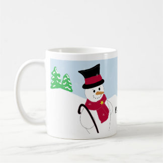 Jolly Snowman with Saying Coffee Mug