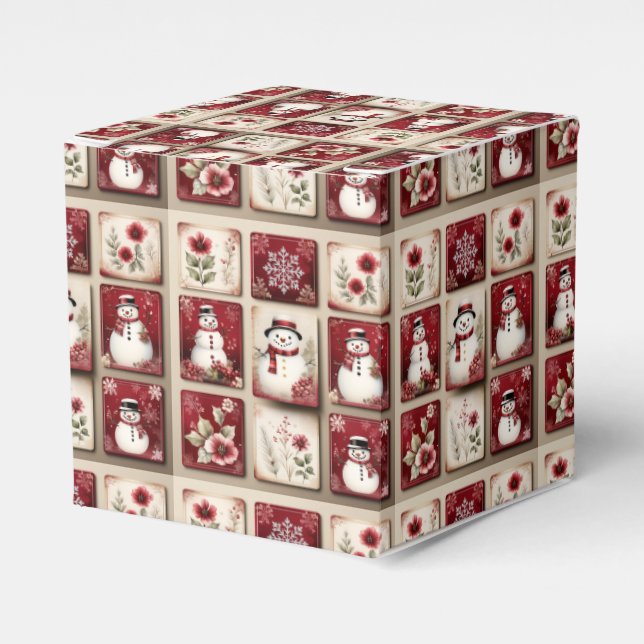 Jolly Snowmen Favor Boxes (Front Side)