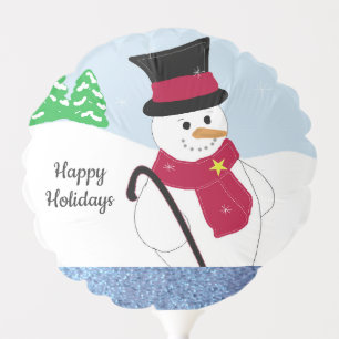 Jolly Snowmen Happy Holidays Balloon