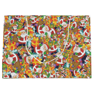 Jolly St. Nick Santa Claus Gifts Christmas Xmas Large Gift Bag