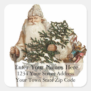 Jolly St Nick Vintage Address Label
