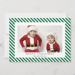 Jolly Stripes Merry Christmas Photo Card