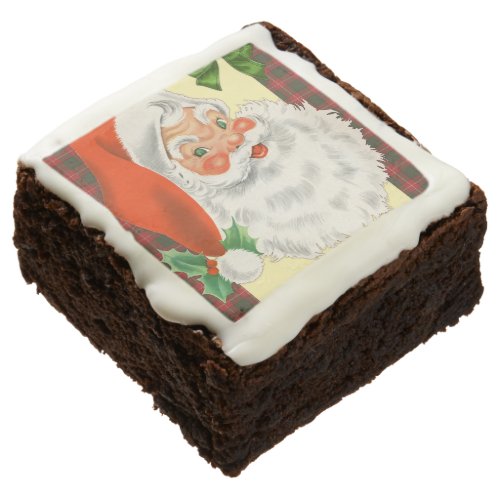 Jolly Vintage Santa Christmas Brownie