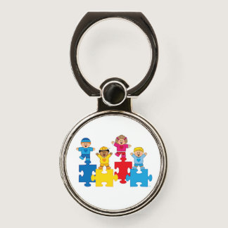 JollyKins Autism Puzzle Ring Holder Phone Grip