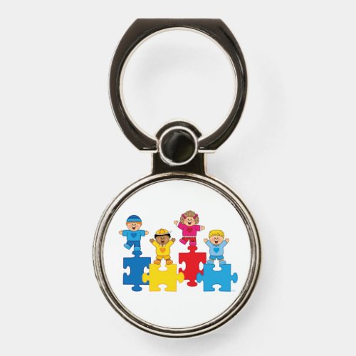 JollyKins Autism Puzzle Ring Holder Phone Grip