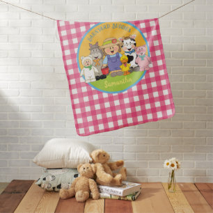 JollyKins Barnyard Buddies Girl Baby Blanket