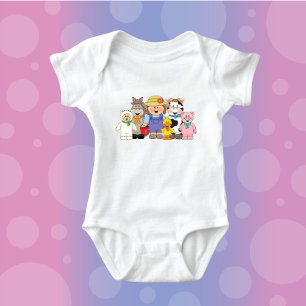 JollyKins Barnyard Buddies Girl Baby Bodysuit