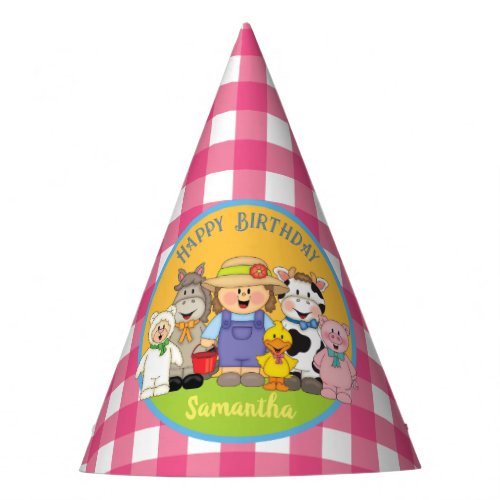 JollyKins Barnyard Buddies Girl Party Hat