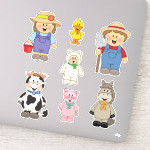 JollyKins Barnyard Buddies (Set of 7) Sticker