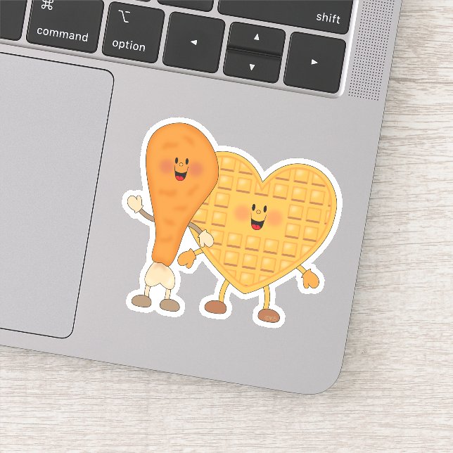 JollyKins Chicken And Waffles Sticker (Detail)
