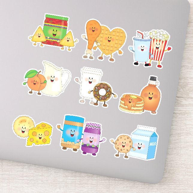 JollyKins Foodie Friends (Set of 9) Sticker (Detail)