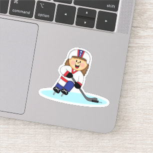 JollyKins Hockey Girl Sticker