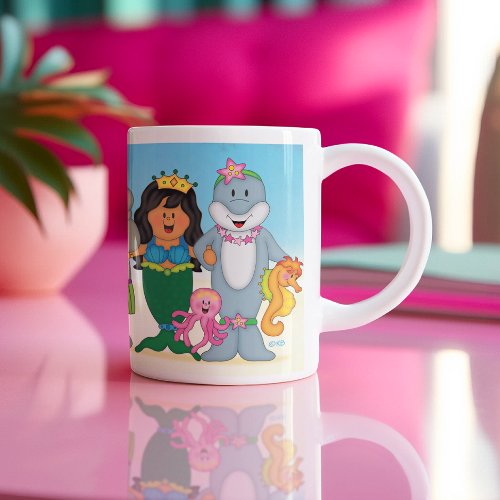 JollyKins Mermaid Friends Two_Tone Coffee Mug