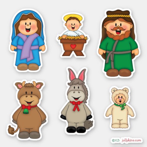JollyKins Nativity Sticker Set