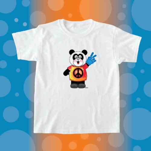 JollyKins Peace Panda T_Shirt