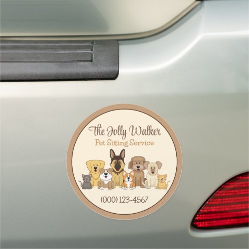 JollyKins Pet Sitting Car Magnet