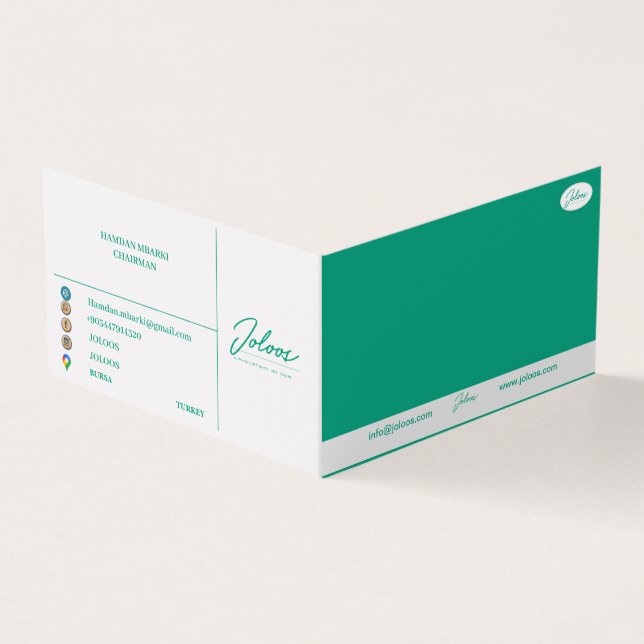 JOLOOS  FOLDED BUSINESS CARD (Outside)
