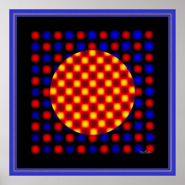 Jolting Jittering Optical Illusion Poster (Front)