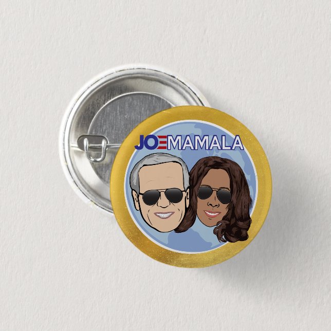 JOMAMALA Funny Joe Biden Kamala Harris Pinback Button (Front & Back)