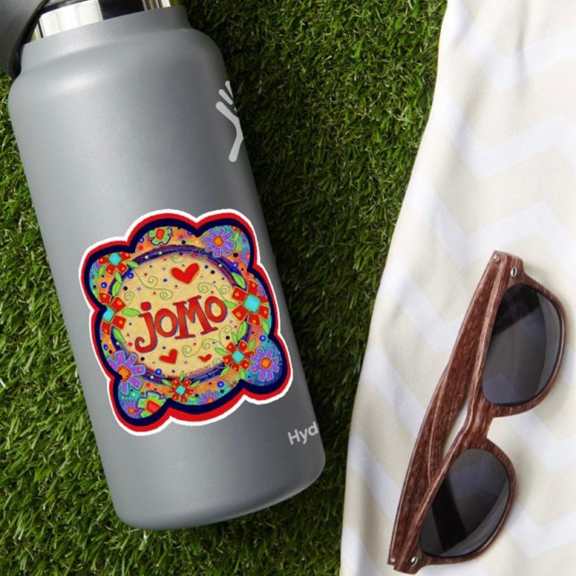 JOMO Cut Out Funny Inspirivity Floral  Sticker (Creator Uploaded)